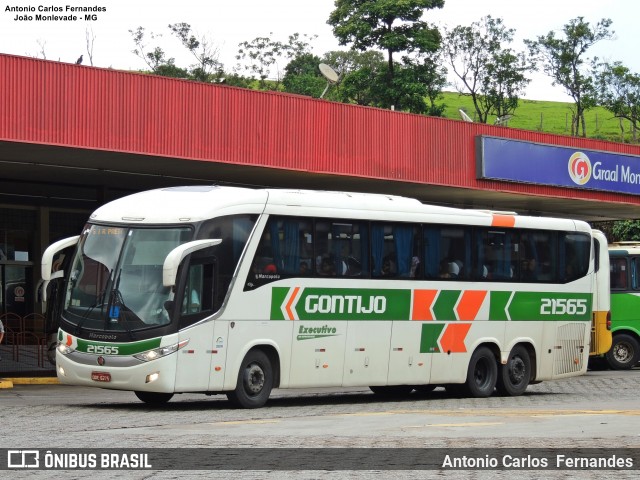 Empresa Gontijo de Transportes 21565 na cidade de João Monlevade, Minas Gerais, Brasil, por Antonio Carlos Fernandes. ID da foto: 7067083.