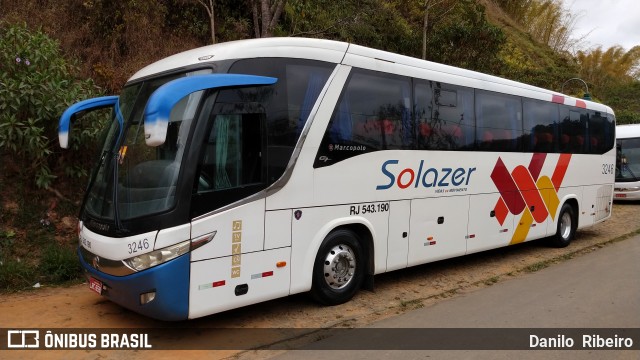 Solazer Transportes e Turismo 3246 na cidade de Valença, Rio de Janeiro, Brasil, por Danilo  Ribeiro. ID da foto: 7066601.