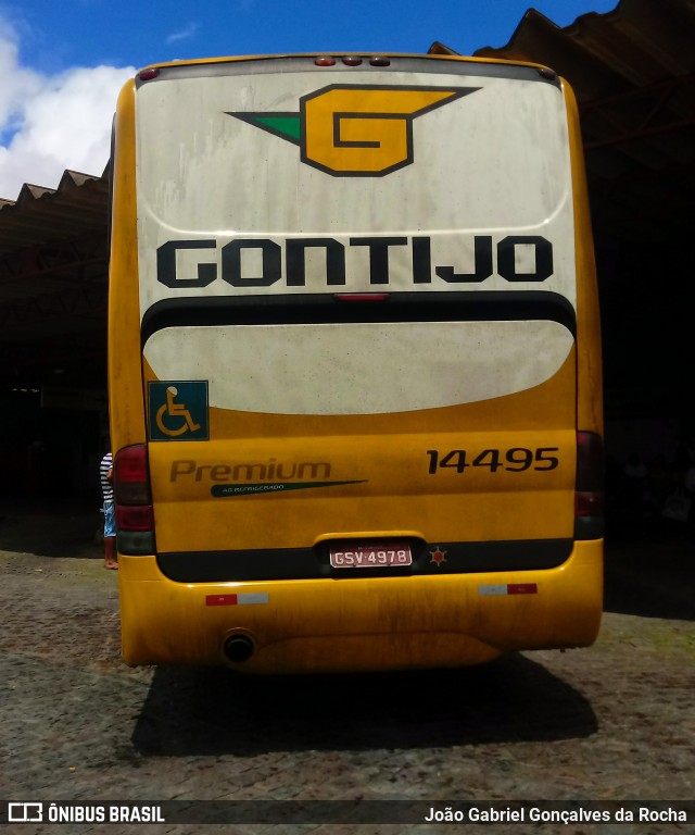 Empresa Gontijo de Transportes 14495 na cidade de Vitória da Conquista, Bahia, Brasil, por João Gabriel Gonçalves da Rocha. ID da foto: 7067097.