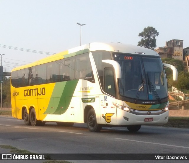 Empresa Gontijo de Transportes 18780 na cidade de Duque de Caxias, Rio de Janeiro, Brasil, por Vitor Dasneves. ID da foto: 7066708.