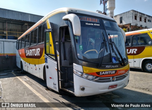 Saritur - Santa Rita Transporte Urbano e Rodoviário 24990 na cidade de Belo Horizonte, Minas Gerais, Brasil, por Vicente de Paulo Alves. ID da foto: 7070415.