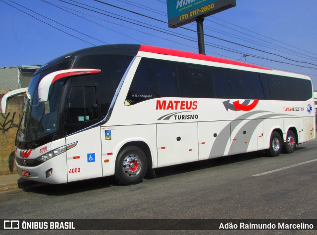 Mateus Turismo 4000 na cidade de Belo Horizonte, Minas Gerais, Brasil, por Adão Raimundo Marcelino. Número da foto: #7071363.