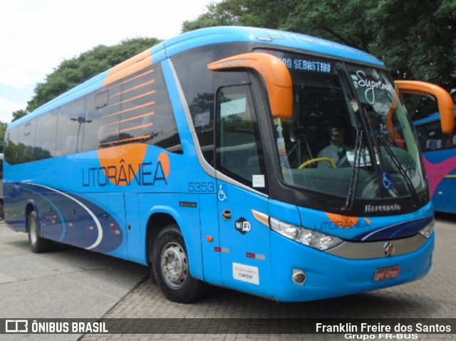 Litorânea Transportes Coletivos 5353 na cidade de São Paulo, São Paulo, Brasil, por Franklin Freire dos Santos. Número da foto: #7071711.