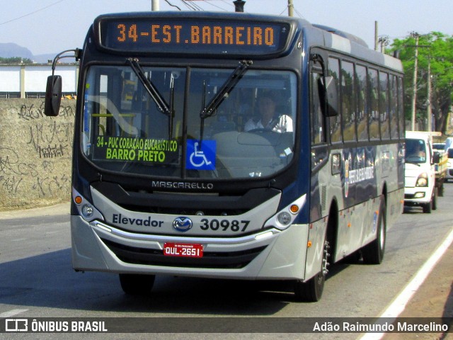 Viação Zurick 30987 na cidade de Belo Horizonte, Minas Gerais, Brasil, por Adão Raimundo Marcelino. Número da foto: #7071686.