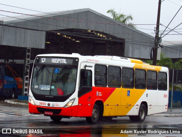 Viação Piracicabana Praia Grande 3601 na cidade de Praia Grande, São Paulo, Brasil, por Adam Xavier Rodrigues Lima. Número da foto: #7069782.