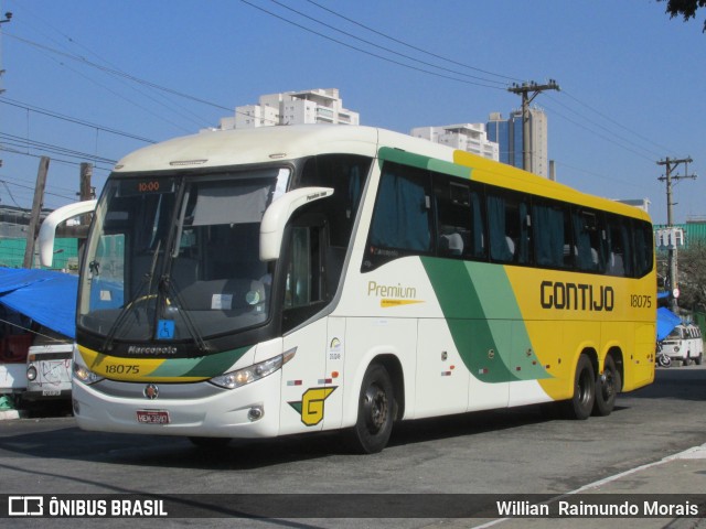 Empresa Gontijo de Transportes 18075 na cidade de São Paulo, São Paulo, Brasil, por Willian Raimundo Morais. ID da foto: 7069944.