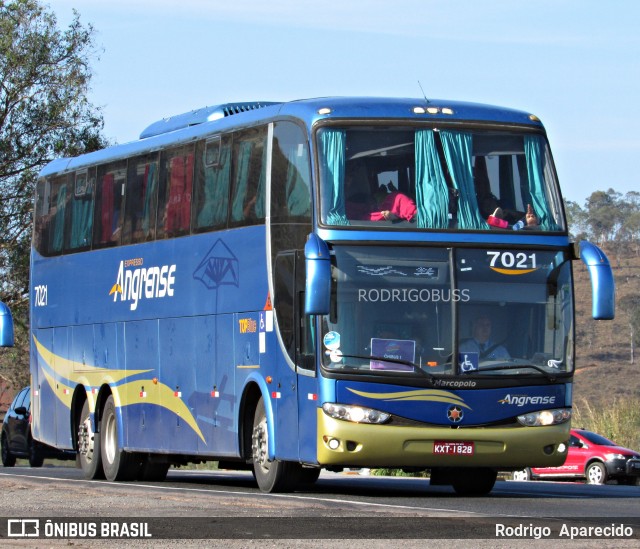 Expresso Angrense 7021 na cidade de Conselheiro Lafaiete, Minas Gerais, Brasil, por Rodrigo  Aparecido. ID da foto: 7071441.