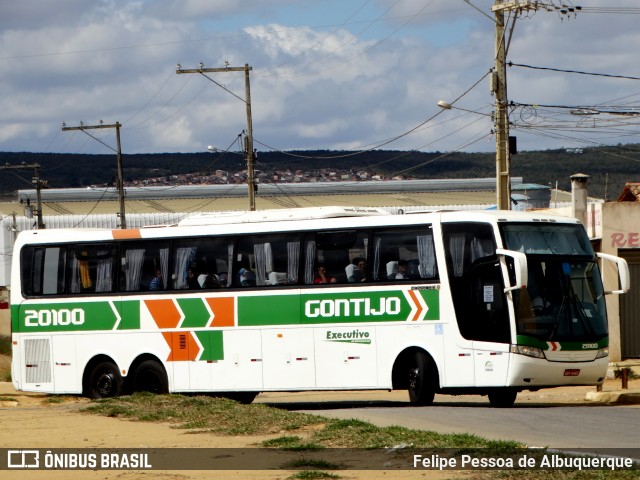 Empresa Gontijo de Transportes 20100 na cidade de Vitória da Conquista, Bahia, Brasil, por Felipe Pessoa de Albuquerque. ID da foto: 7074375.