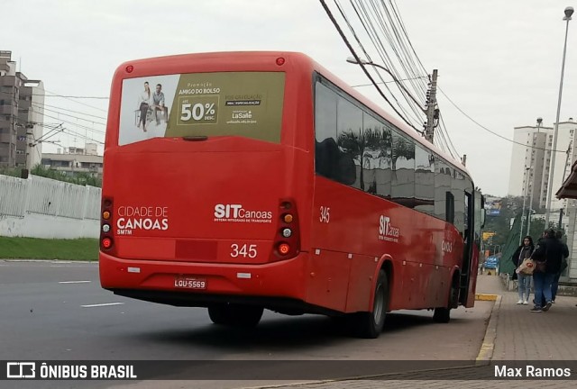 SOGAL - Sociedade de Ônibus Gaúcha Ltda. 345 na cidade de Canoas, Rio Grande do Sul, Brasil, por Max Ramos. Número da foto: #7072534.