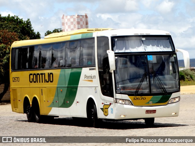 Empresa Gontijo de Transportes 12670 na cidade de Vitória da Conquista, Bahia, Brasil, por Felipe Pessoa de Albuquerque. ID da foto: 7074299.