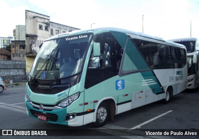 Santa Fé Transportes 099 na cidade de Belo Horizonte, Minas Gerais, Brasil, por Vicente de Paulo Alves. ID da foto: 7073695.