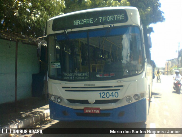 Concessionária Salvador Norte - CSN Transportes 12040 na cidade de Salvador, Bahia, Brasil, por Mario dos Santos Nogueira Junior. ID da foto: 7073923.