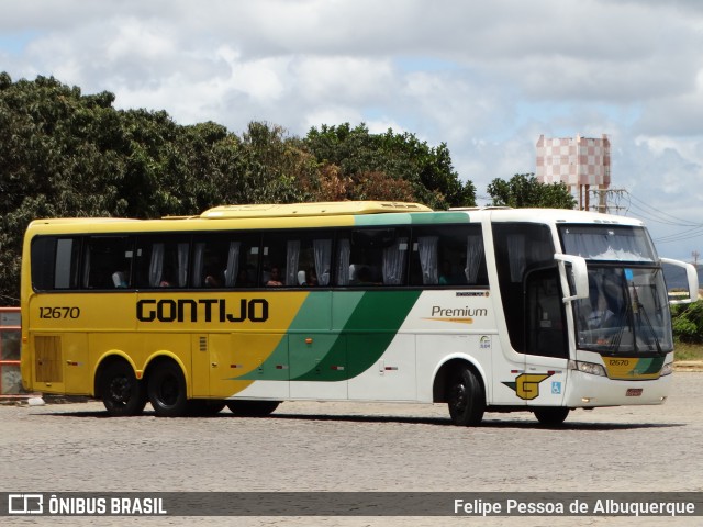 Empresa Gontijo de Transportes 12670 na cidade de Vitória da Conquista, Bahia, Brasil, por Felipe Pessoa de Albuquerque. ID da foto: 7074241.