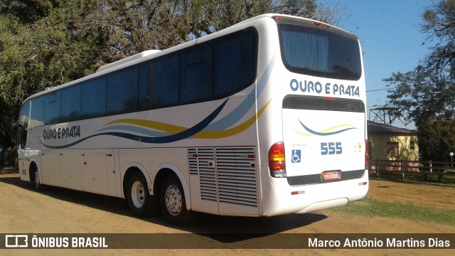Viação Ouro e Prata 555 na cidade de Alegrete, Rio Grande do Sul, Brasil, por Marco Antônio Martins Dias. Número da foto: #7024342.
