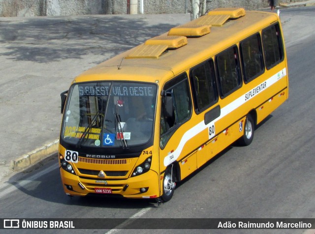 Transporte Suplementar de Belo Horizonte 744 na cidade de Belo Horizonte, Minas Gerais, Brasil, por Adão Raimundo Marcelino. ID da foto: 7026362.