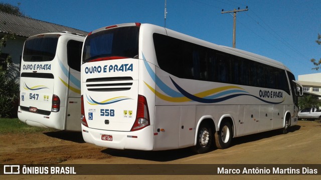 Viação Ouro e Prata 558 na cidade de Alegrete, Rio Grande do Sul, Brasil, por Marco Antônio Martins Dias. ID da foto: 7024344.