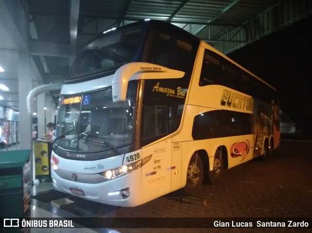 Eucatur - Empresa União Cascavel de Transportes e Turismo 4920 na cidade de Ji-Paraná, Rondônia, Brasil, por Gian Lucas  Santana Zardo. ID da foto: 7024123.