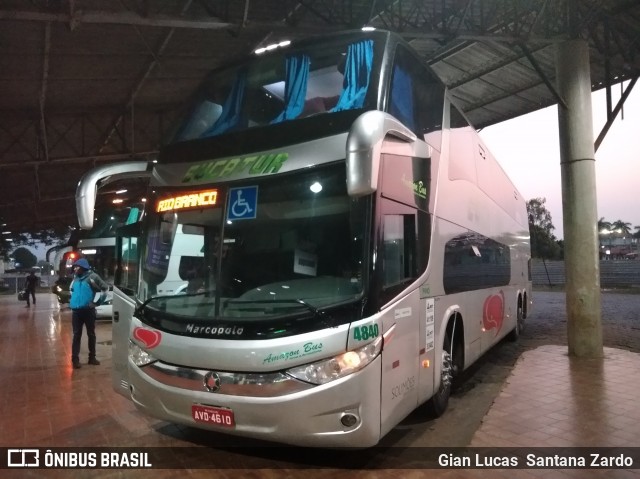 Eucatur - Empresa União Cascavel de Transportes e Turismo 4840 na cidade de Porto Velho, Rondônia, Brasil, por Gian Lucas  Santana Zardo. ID da foto: 7024187.