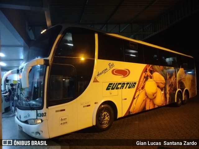 Eucatur - Empresa União Cascavel de Transportes e Turismo 4302 na cidade de Ji-Paraná, Rondônia, Brasil, por Gian Lucas  Santana Zardo. Número da foto: #7024001.