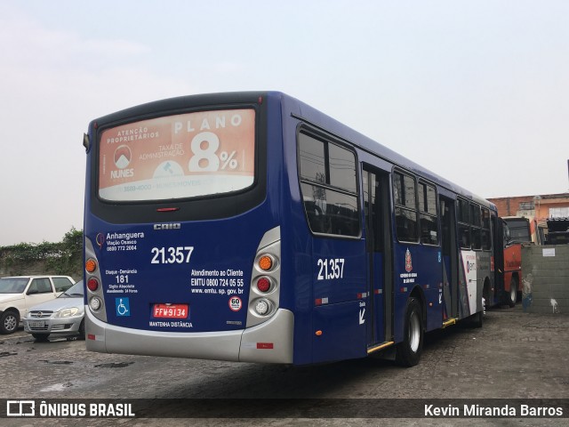 Viação Osasco 21.357 na cidade de Osasco, São Paulo, Brasil, por Kevin Miranda Barros. Número da foto: #7076353.