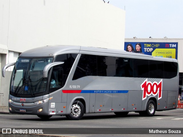 Auto Viação 1001 RJ 108.179 na cidade de Rio de Janeiro, Rio de Janeiro, Brasil, por Matheus Souza. ID da foto: 7076958.