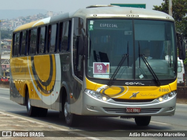 Viação Santa Edwiges 6280 na cidade de Belo Horizonte, Minas Gerais, Brasil, por Adão Raimundo Marcelino. Número da foto: #7079629.