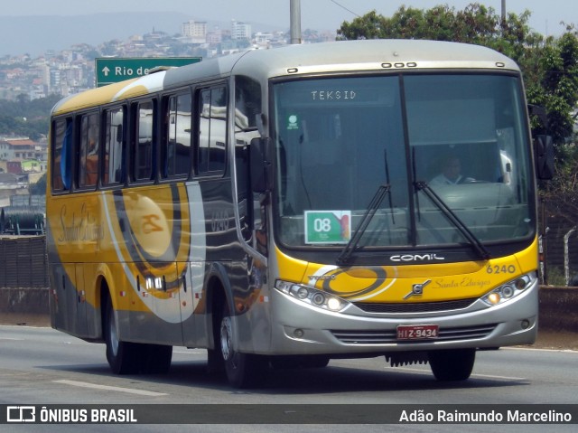 Viação Santa Edwiges 6240 na cidade de Belo Horizonte, Minas Gerais, Brasil, por Adão Raimundo Marcelino. Número da foto: #7079589.