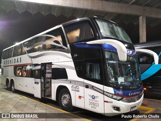 Reunidas Transportes Coletivos 39801 na cidade de Lages, Santa Catarina, Brasil, por Paulo Roberto Chulis. ID da foto: 7078465.