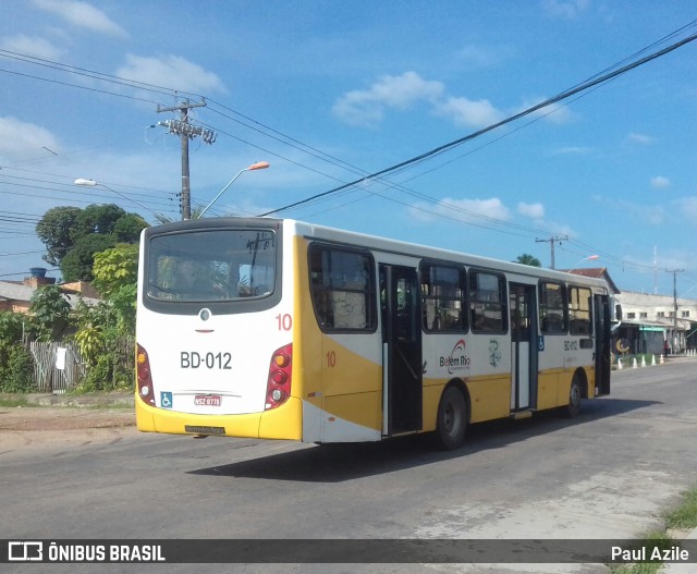 Belém Rio Transportes BD-012 na cidade de Belém, Pará, Brasil, por Paul Azile. ID da foto: 7079635.