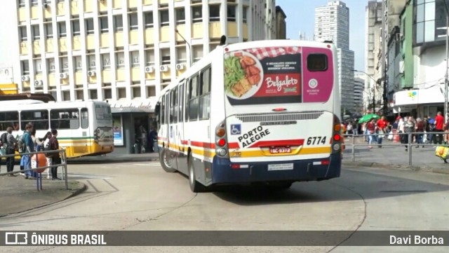 SOPAL - Sociedade de Ônibus Porto-Alegrense Ltda. 6774 na cidade de Porto Alegre, Rio Grande do Sul, Brasil, por Davi Borba. ID da foto: 7079215.