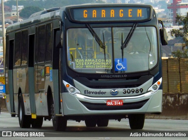 Viação Zurick 30989 na cidade de Belo Horizonte, Minas Gerais, Brasil, por Adão Raimundo Marcelino. ID da foto: 7082842.