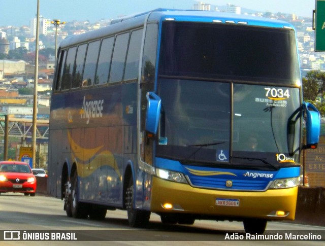 Expresso Angrense 7034 na cidade de Belo Horizonte, Minas Gerais, Brasil, por Adão Raimundo Marcelino. ID da foto: 7082741.