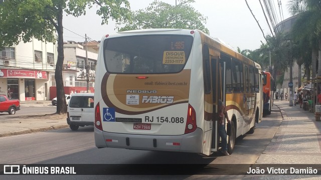 Transportes Fabio's RJ 154.088 na cidade de Rio de Janeiro, Rio de Janeiro, Brasil, por João Victor Damião. ID da foto: 7080571.