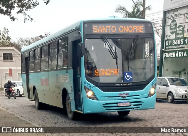 Empresa de Transporte Coletivo Viamão 8353 na cidade de Viamão, Rio Grande do Sul, Brasil, por Max Ramos. ID da foto: 7080827.