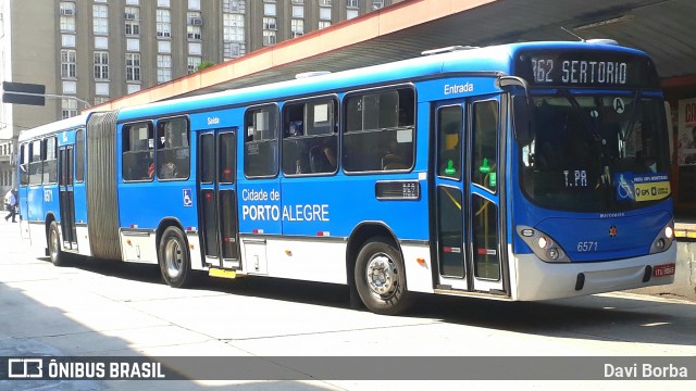 Nortran Transportes Coletivos 6571 na cidade de Porto Alegre, Rio Grande do Sul, Brasil, por Davi Borba. ID da foto: 7080716.