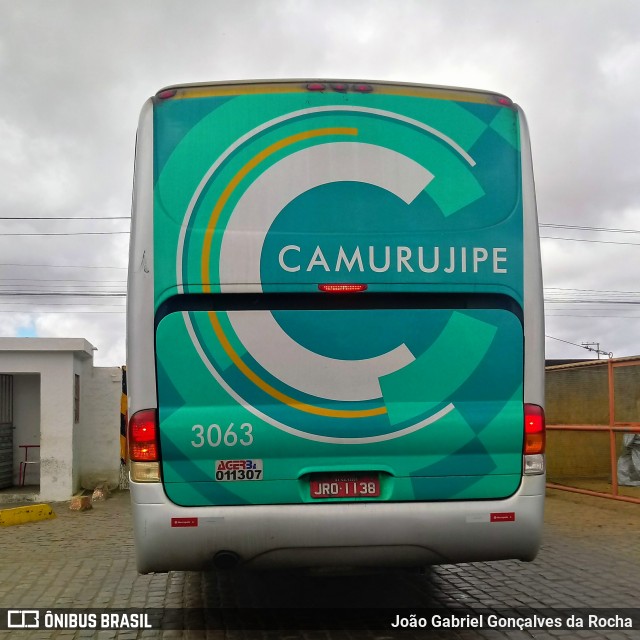 Auto Viação Camurujipe 3063 na cidade de Vitória da Conquista, Bahia, Brasil, por João Gabriel Gonçalves da Rocha. ID da foto: 7083842.