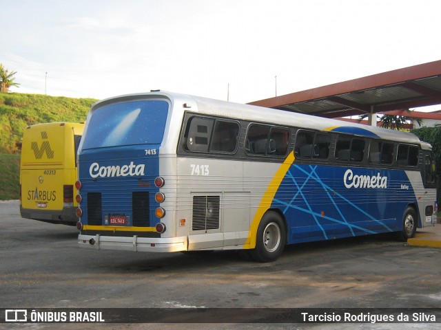 Viação Cometa 7413 na cidade de Ribeirão Vermelho, Minas Gerais, Brasil, por Tarcisio Rodrigues da Silva. ID da foto: 7087417.