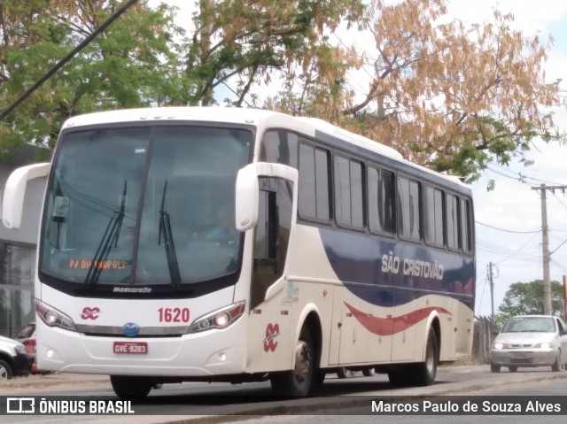 Viação São Cristóvão 1620 na cidade de Divinópolis, Minas Gerais, Brasil, por Marcos Paulo de Souza Alves. ID da foto: 7086697.