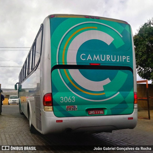 Auto Viação Camurujipe 3063 na cidade de Vitória da Conquista, Bahia, Brasil, por João Gabriel Gonçalves da Rocha. ID da foto: 7086843.