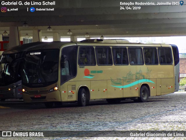 Viação Verdes Mares 81304 na cidade de Joinville, Santa Catarina, Brasil, por Gabriel Giacomin de Lima. Número da foto: #7088260.