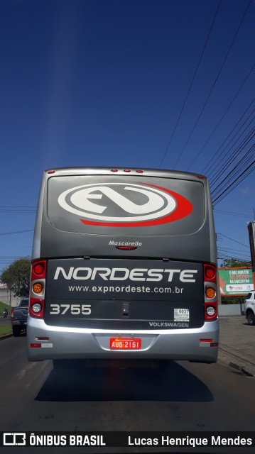 Expresso Nordeste 3755 na cidade de Guarapuava, Paraná, Brasil, por Lucas Henrique Mendes. Número da foto: #7086014.