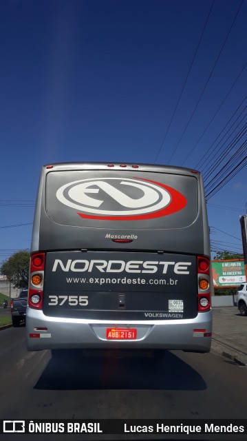 Expresso Nordeste 3755 na cidade de Guarapuava, Paraná, Brasil, por Lucas Henrique Mendes. ID da foto: 7086014.