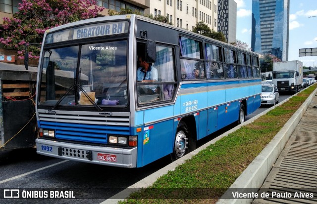 Gibatour BH Fretamento 1992 na cidade de Belo Horizonte, Minas Gerais, Brasil, por Vicente de Paulo Alves. ID da foto: 7086650.