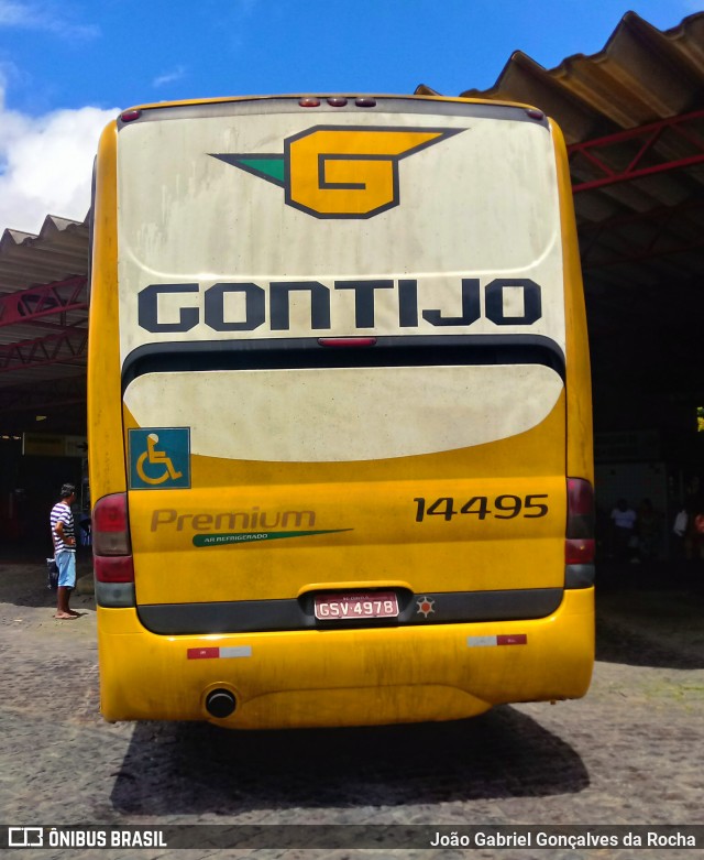 Empresa Gontijo de Transportes 14495 na cidade de Vitória da Conquista, Bahia, Brasil, por João Gabriel Gonçalves da Rocha. ID da foto: 7086769.