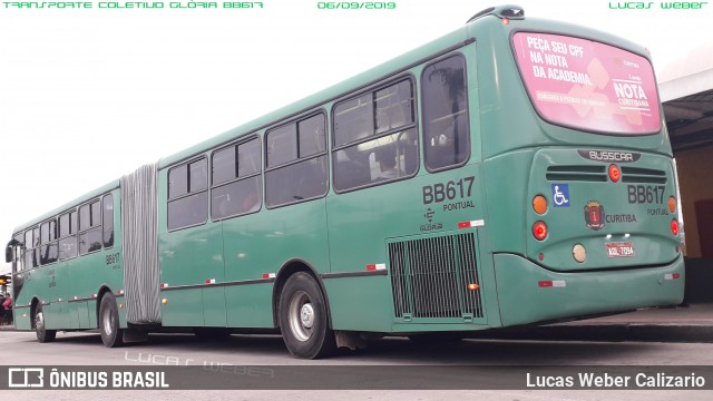 Transporte Coletivo Glória BB617 na cidade de Curitiba, Paraná, Brasil, por Lucas Weber Calizario. Número da foto: #7088718.