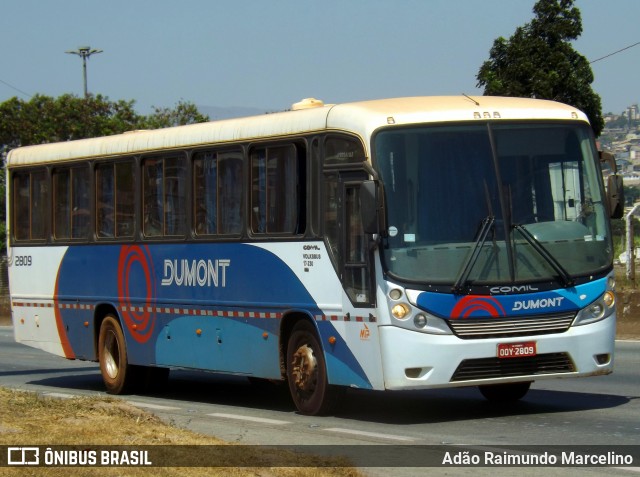 Viação Dumont 2809 na cidade de Belo Horizonte, Minas Gerais, Brasil, por Adão Raimundo Marcelino. ID da foto: 7088949.