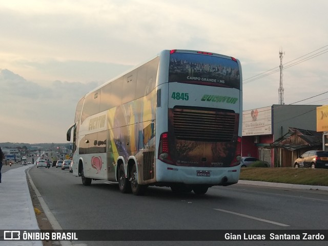 Eucatur - Empresa União Cascavel de Transportes e Turismo 4845 na cidade de Ji-Paraná, Rondônia, Brasil, por Gian Lucas  Santana Zardo. ID da foto: 7089925.