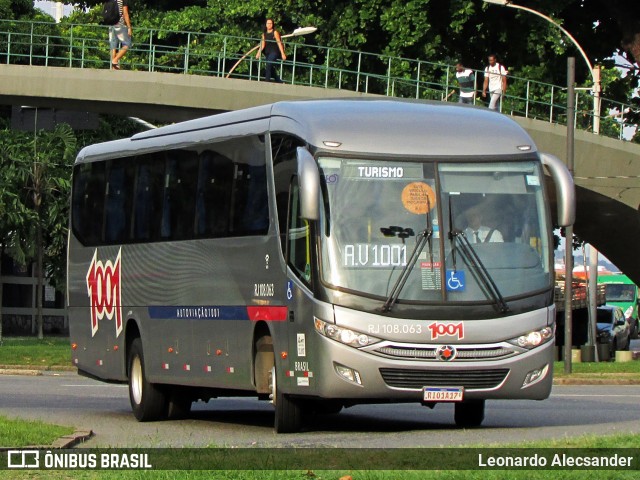 Auto Viação 1001 RJ 108.063 na cidade de Rio de Janeiro, Rio de Janeiro, Brasil, por Leonardo Alecsander. Número da foto: #7090965.