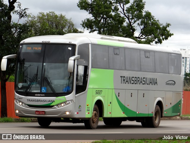 Transbrasiliana Transportes e Turismo 51227 na cidade de Brasília, Distrito Federal, Brasil, por João Victor. ID da foto: 7093260.