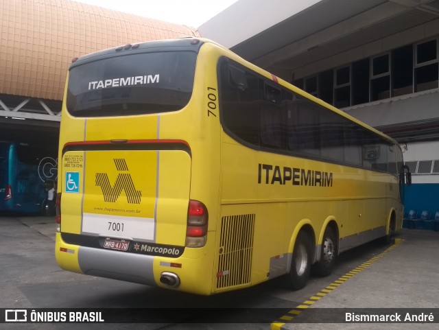 Viação Itapemirim 7001 na cidade de Rio de Janeiro, Rio de Janeiro, Brasil, por Bismmarck André. Número da foto: #7092394.